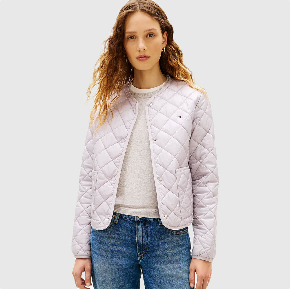 Tommy Hilfiger Padded Quilted Jacket - Lilac |ThirdBaseUrban