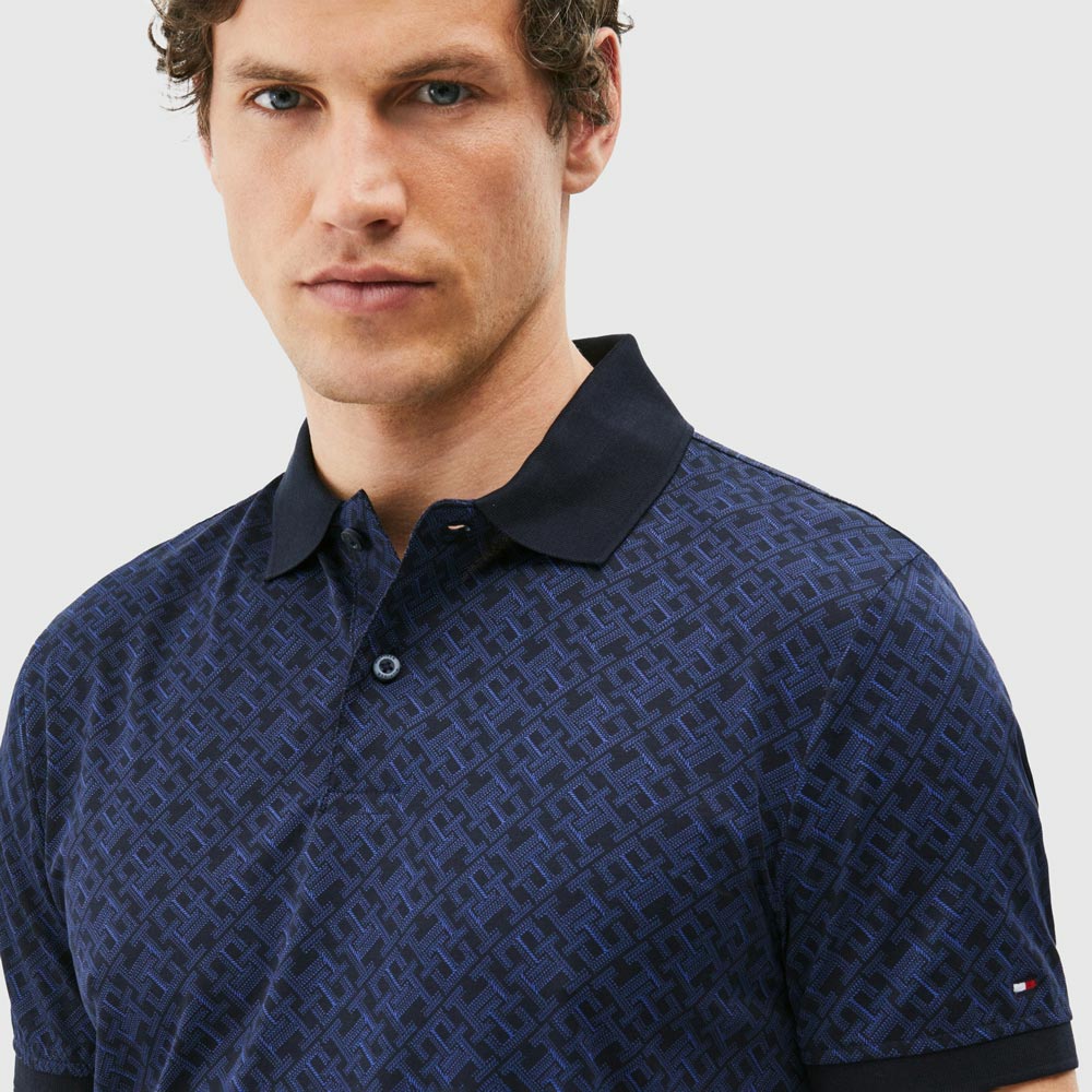 Monogram Print Golfer - Navy