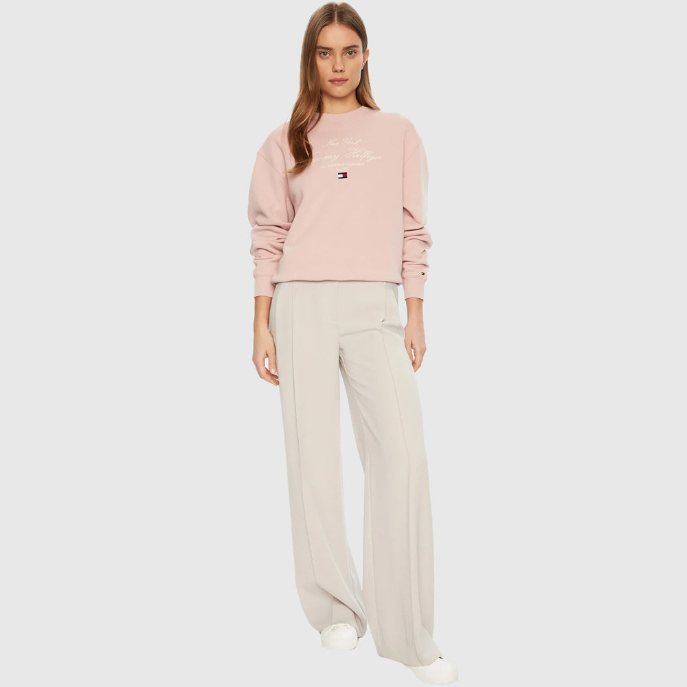 Regular Script Sweatshirt - Blush