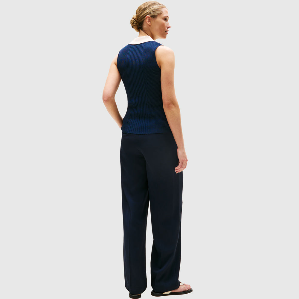 Contrast Rib Golfer - Navy