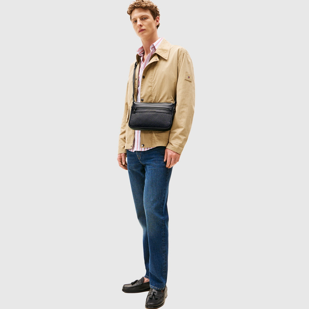 Monogram Crossbody - Black