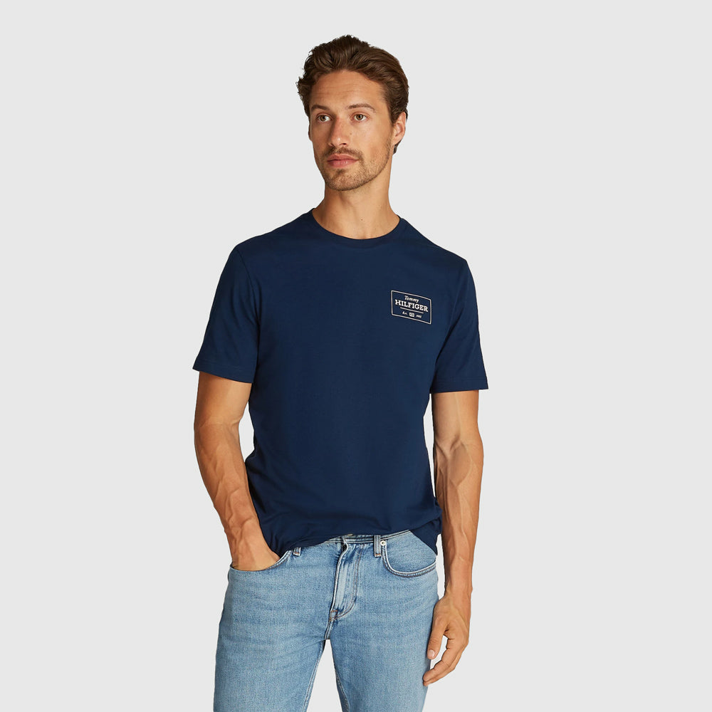 Tommy Hilfiger Monotype Printed T-Shirt - Navy |ThirdBaseUrban