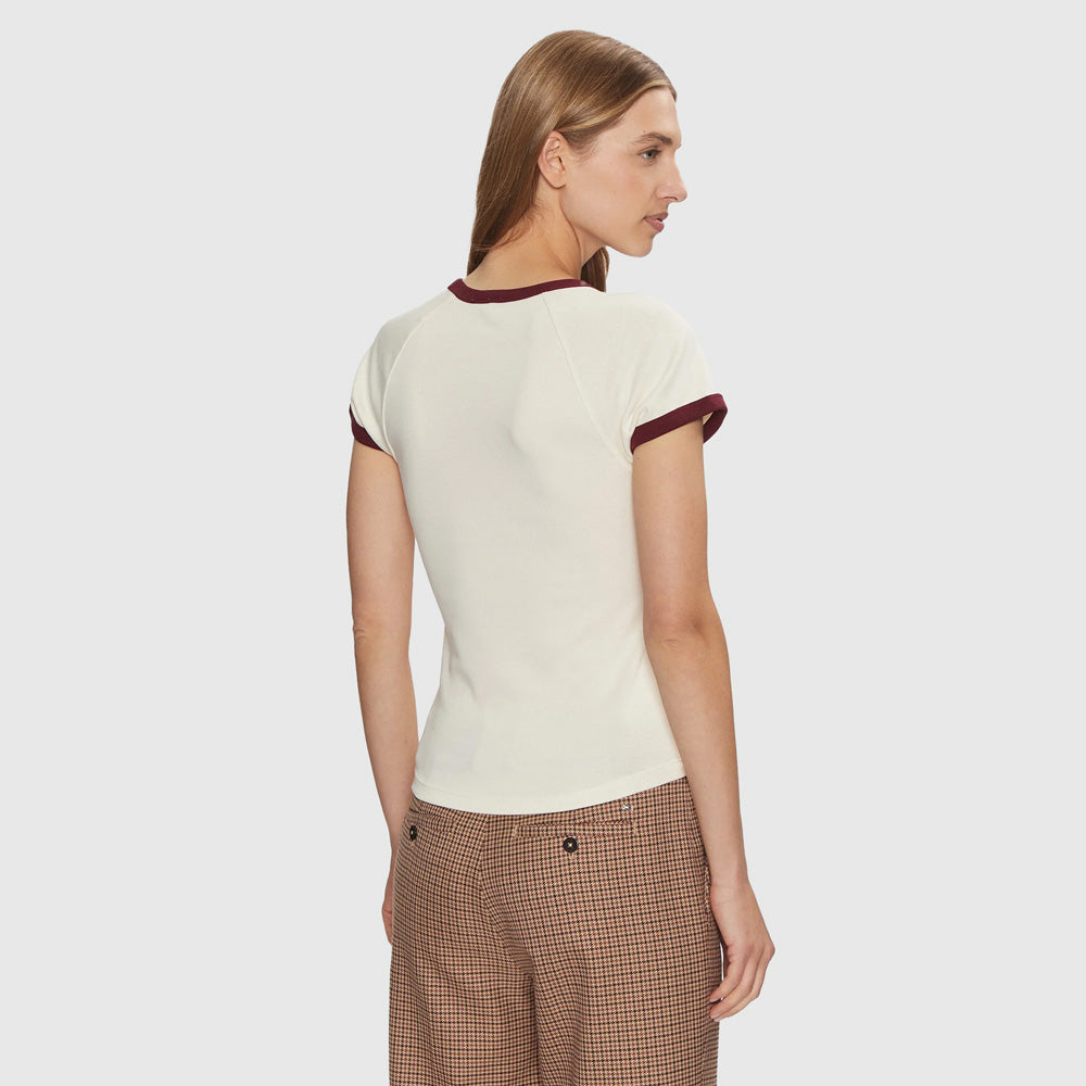 Slim Ringer T-Shirt - Off White