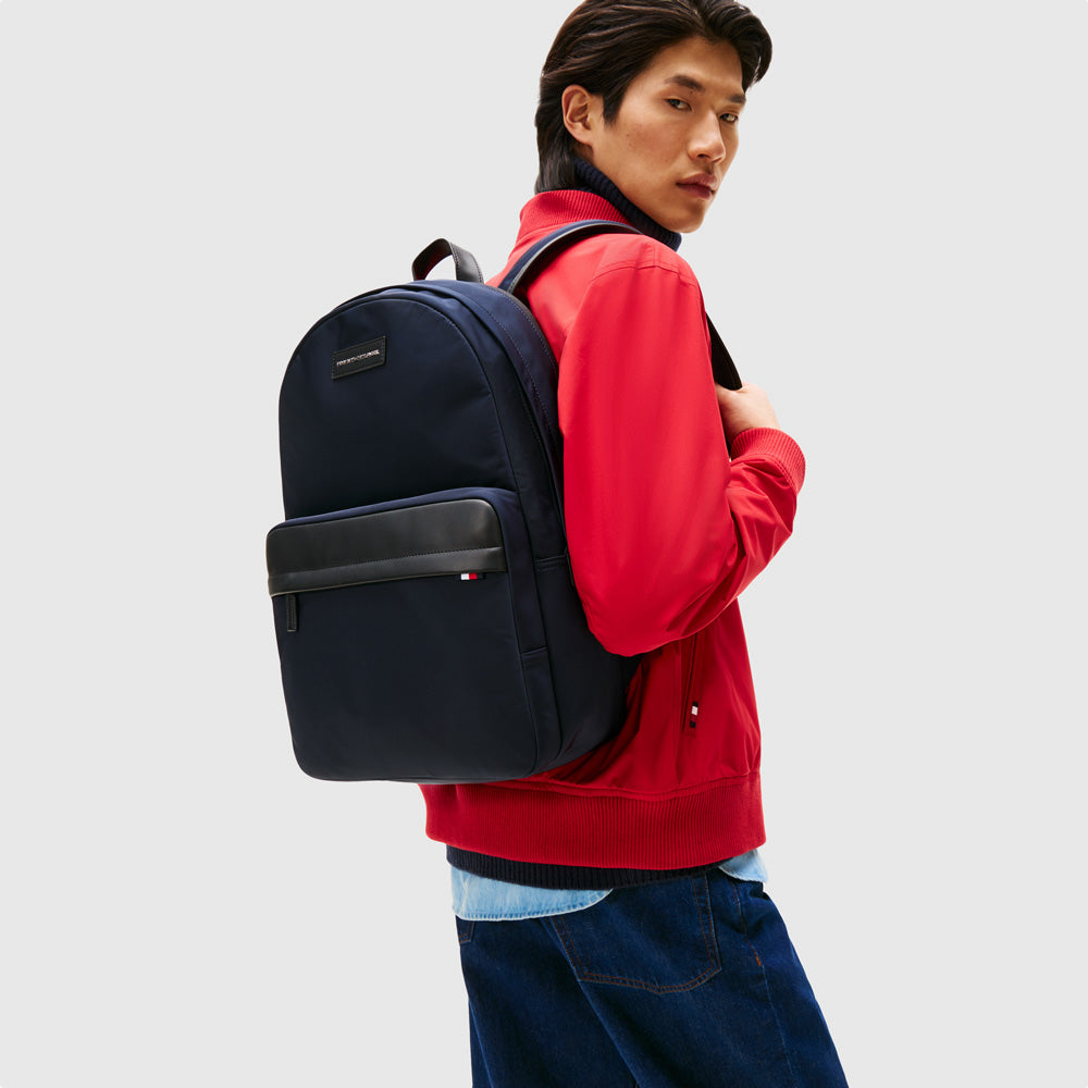 Nylon Daily Backpack - Navy