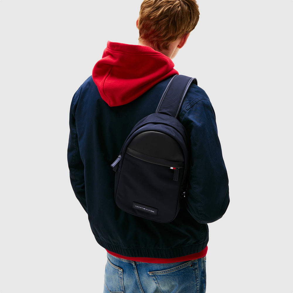 Nylon Sling Backpack - Navy