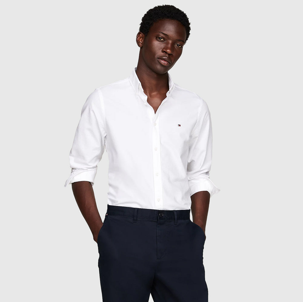 Tommy Hilfiger Dobby Shirt - White |ThirdBaseUrban