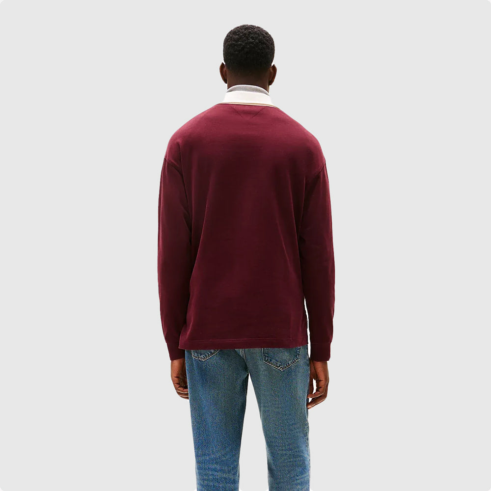 Crest Rugby Sweater - Burgundy