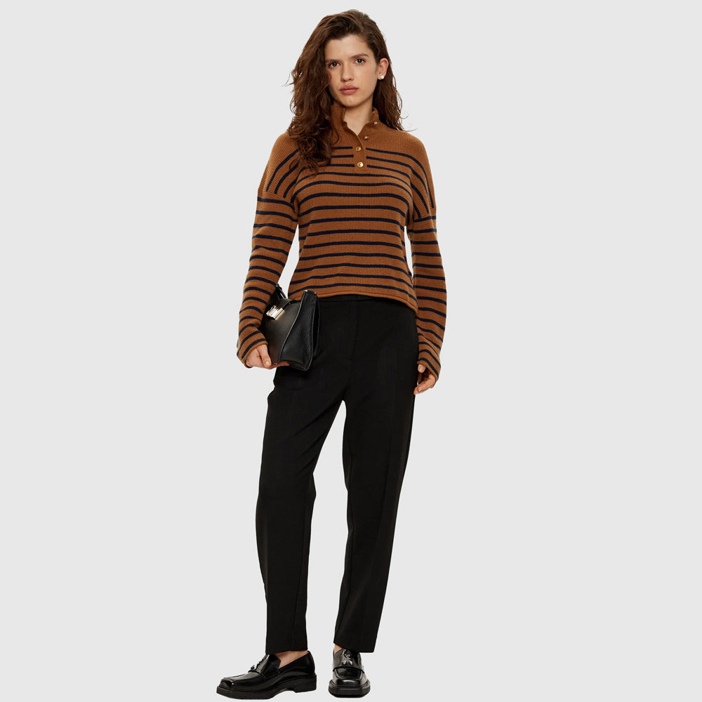 Punto Slim Straight Pants - Black