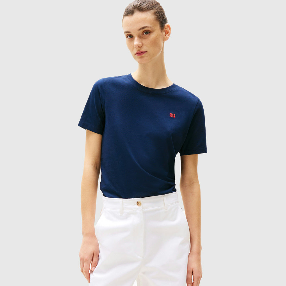 Tommy Hilfiger Contrast Flag T-Shirt - Navy |ThirdBaseUrban