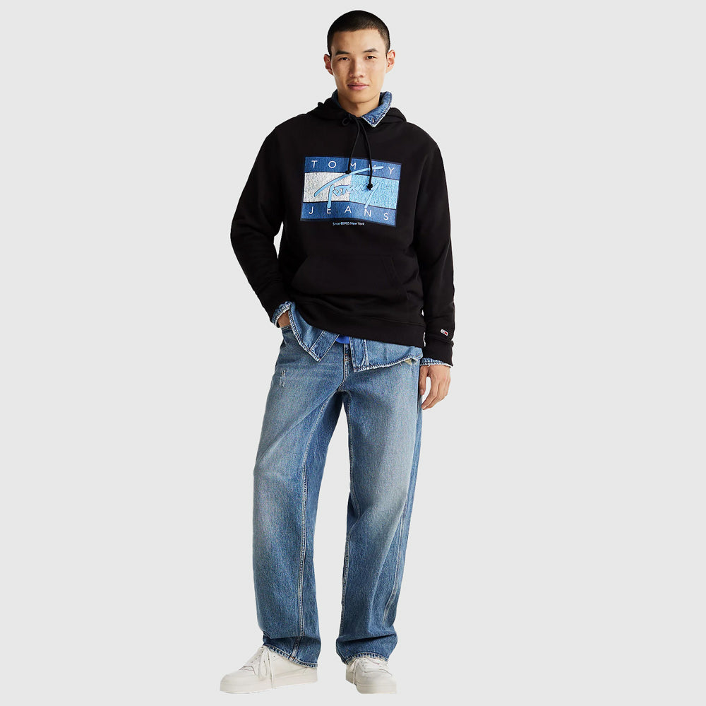Regular Flag Hoodie - Black