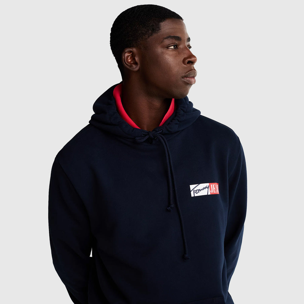 Regular Graphic Hoodie - Navy