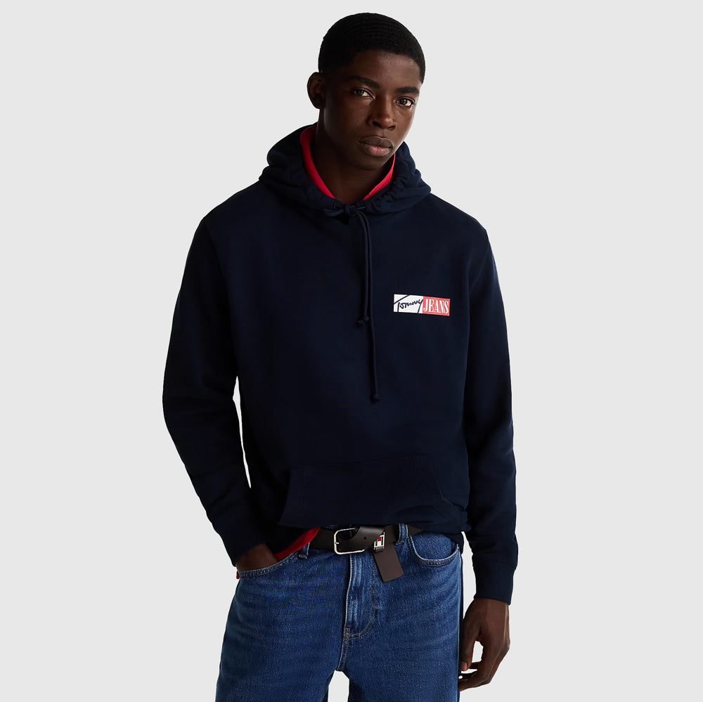 Tommy Hilfiger Regular Graphic Hoodie - Navy |ThirdBaseUrban