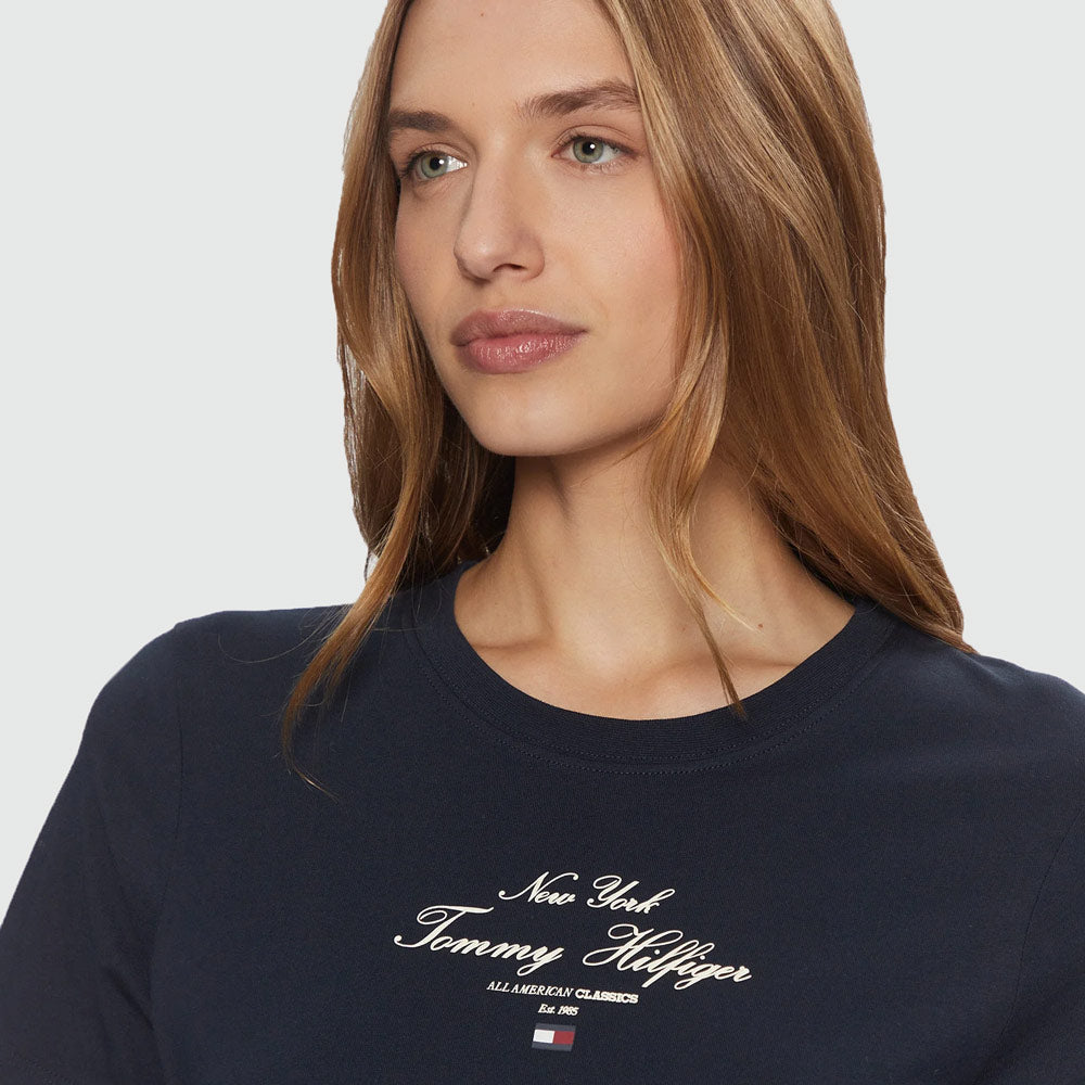 Script Regular T-Shirt - Navy