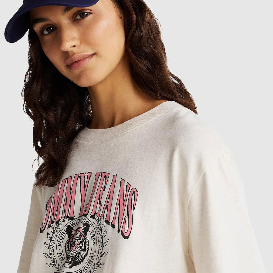 Tiger Varsity T-Shirt - Oatmilk