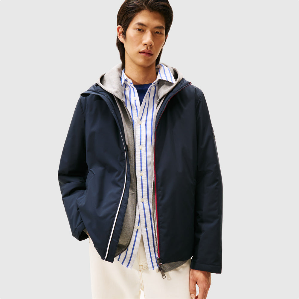 Tommy Hilfiger Hooded Jacket - Navy |ThirdBaseUrban