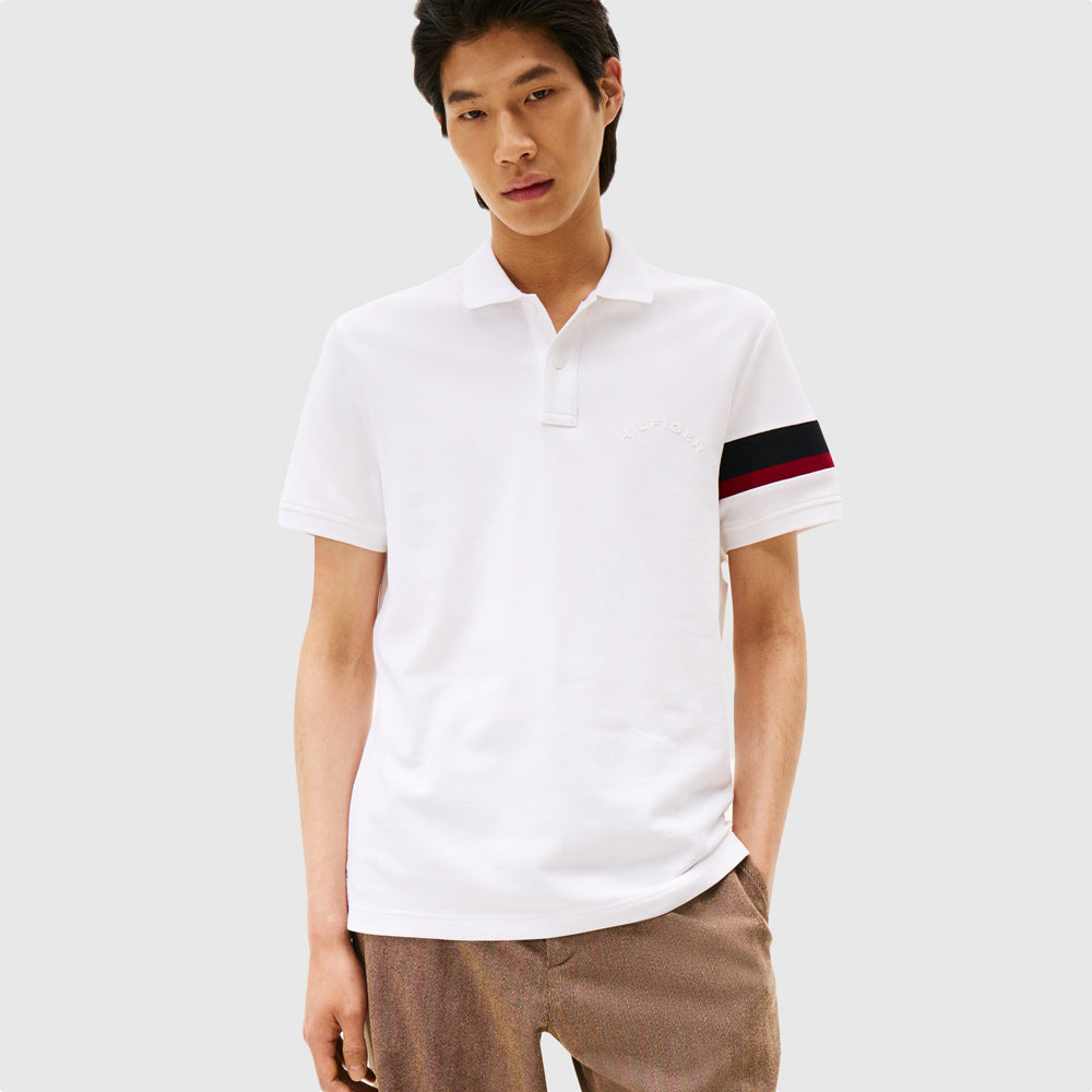 Tommy Hilfiger Sleeve Tape Golfer - White |ThirdBaseUrban
