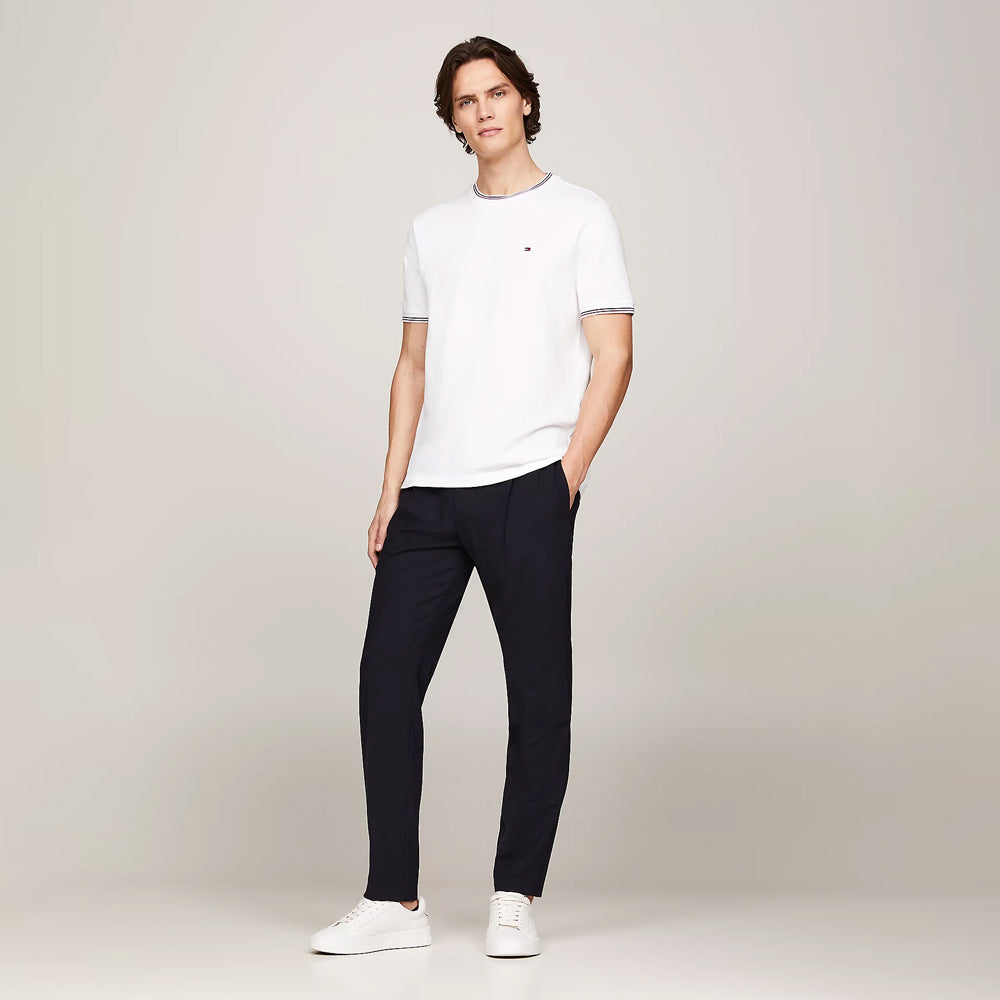 Tipped Collar T-Shirt - White