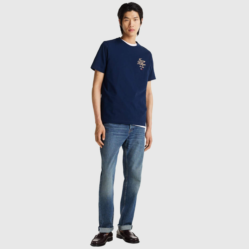 Script Hilfiger T-Shirt - Navy