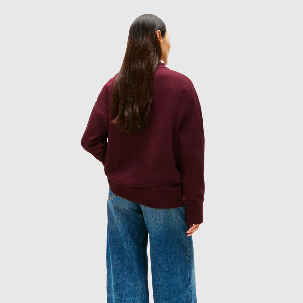 Script Terry Sweatshirt - Burgundy