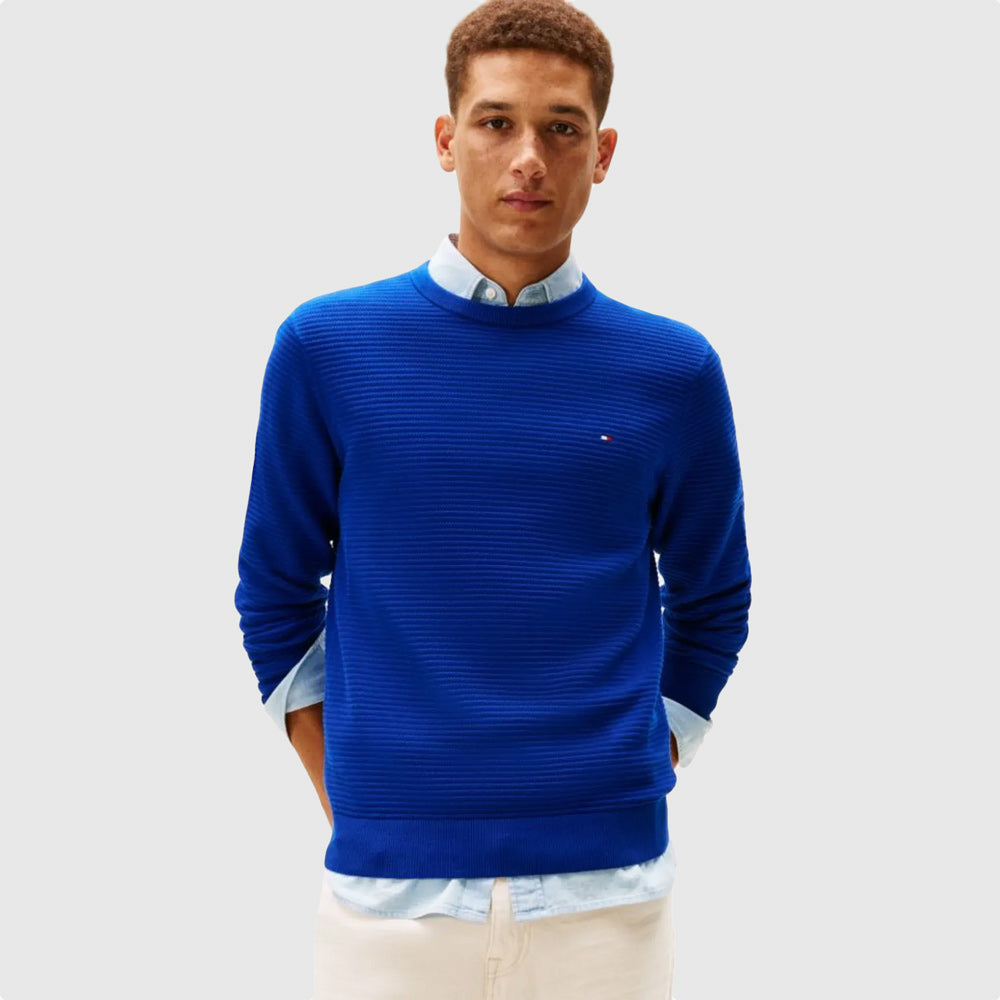 Tommy Hilfiger Seasonal Structure Sweater - Blue |ThirdBaseUrban