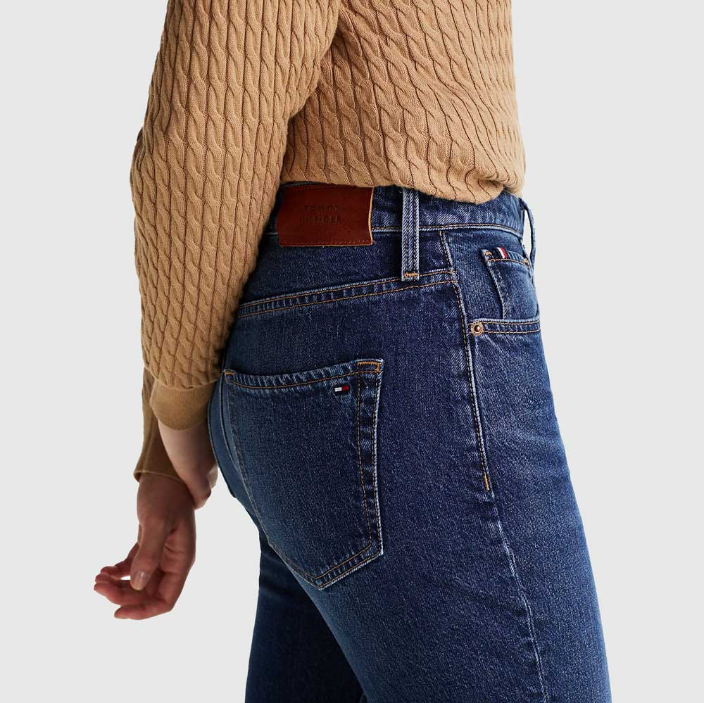 Cigarette Slim Ankle Jeans - Denim Medium