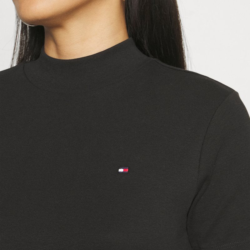 Slim Cody Mock Neck T-Shirt - Black