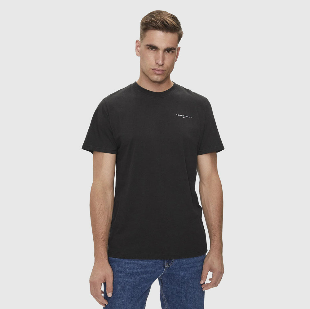 Tommy Hilfiger Slim Linear T-Shirt - Black |ThirdBaseUrban