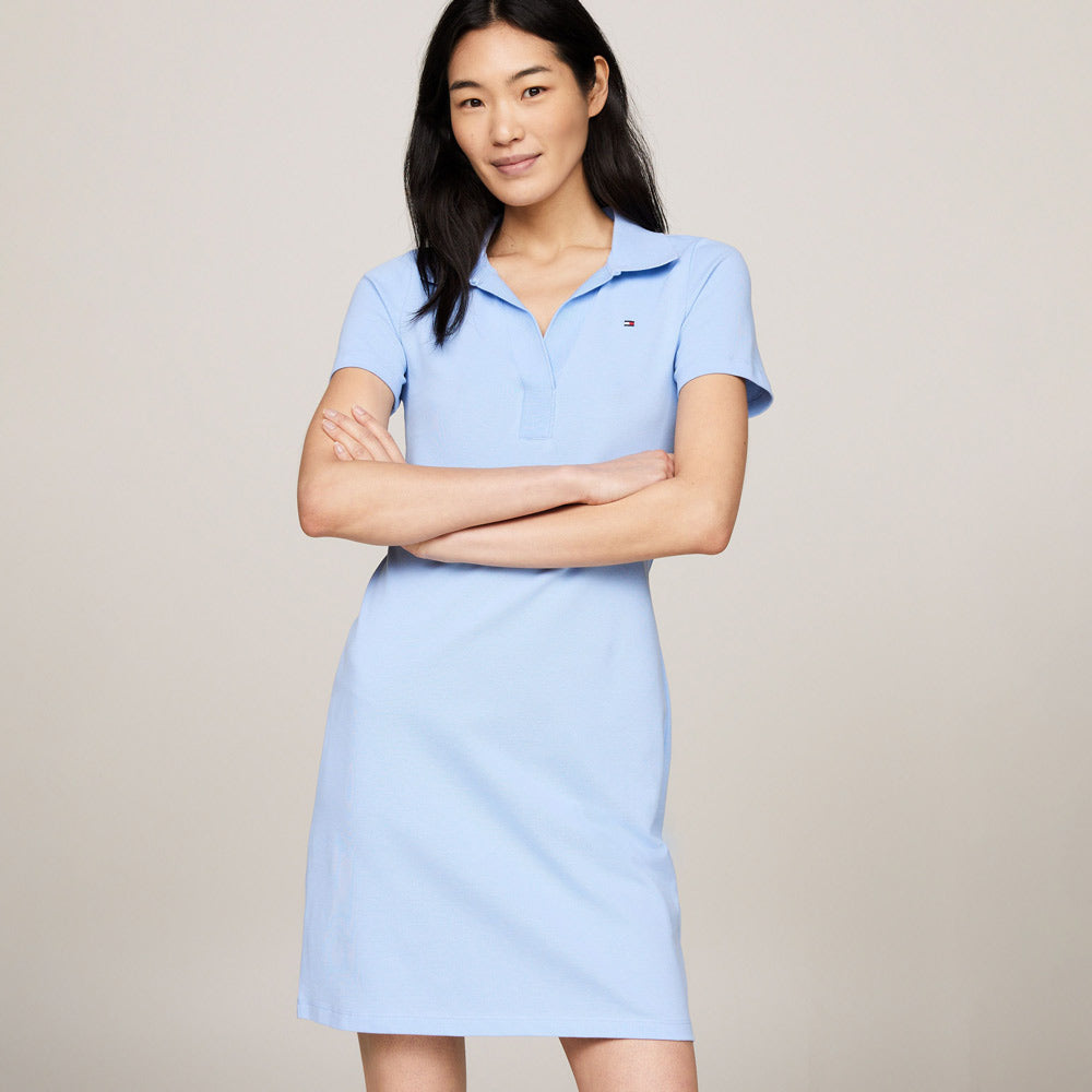 Slim Polo Dress - Blue