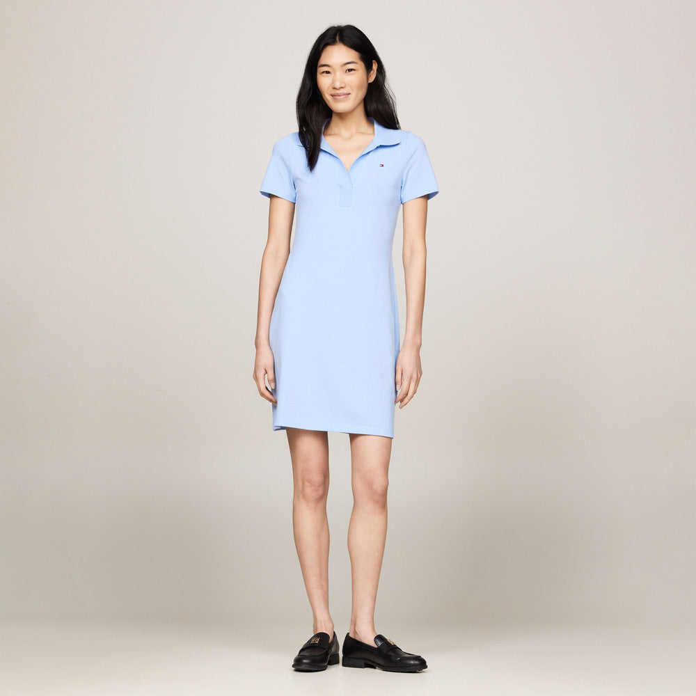 Slim Polo Dress - Blue