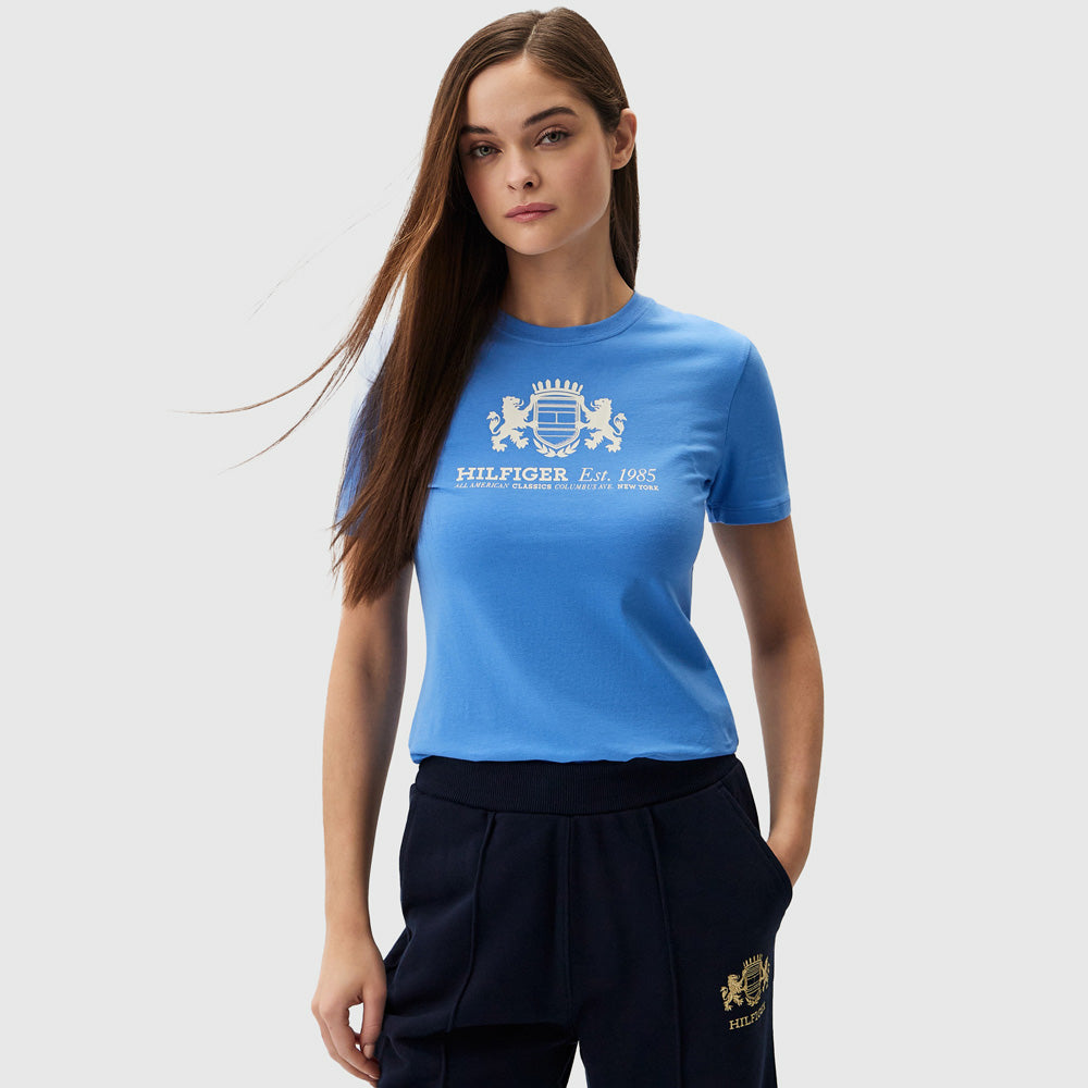 Tommy Hilfiger Slim Varsity T-Shirt - Blue |ThirdBaseUrban