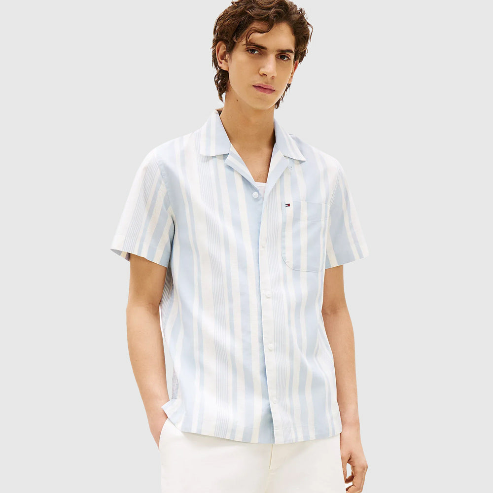 Tommy Hilfiger Striped Camp Shirt - Blue Multi |ThirdBaseUrban