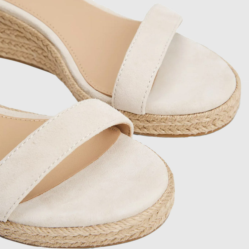 Mid Wedge Espadrille - Cream