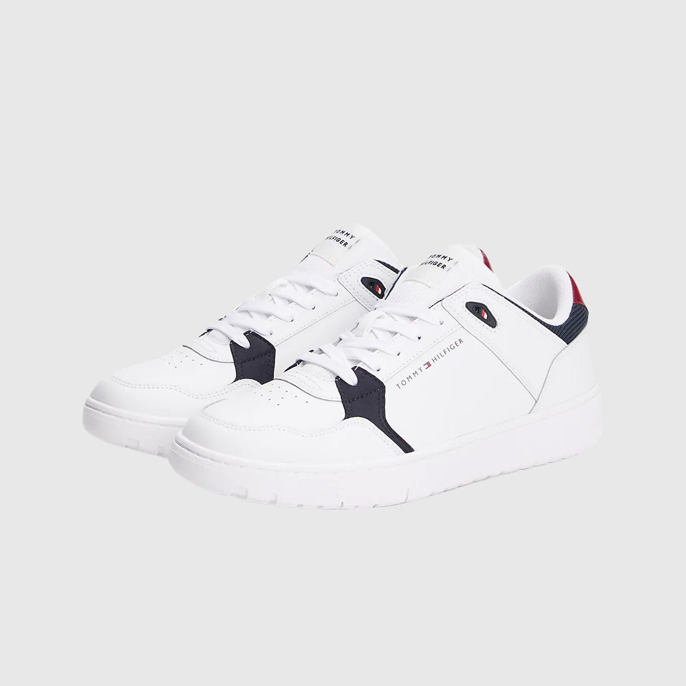 Basket Core Leather Sneaker - White