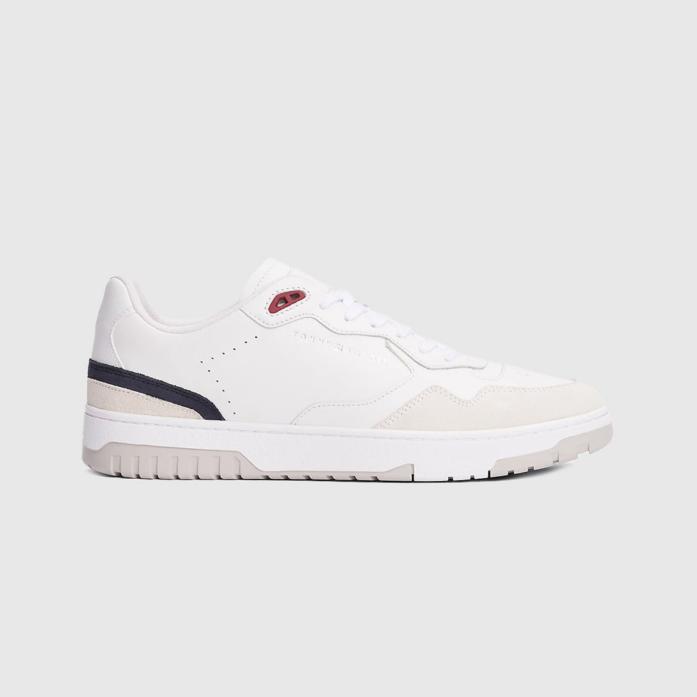 Tommy Hilfiger Basket Street Leather Sneaker - White |ThirdBaseUrban