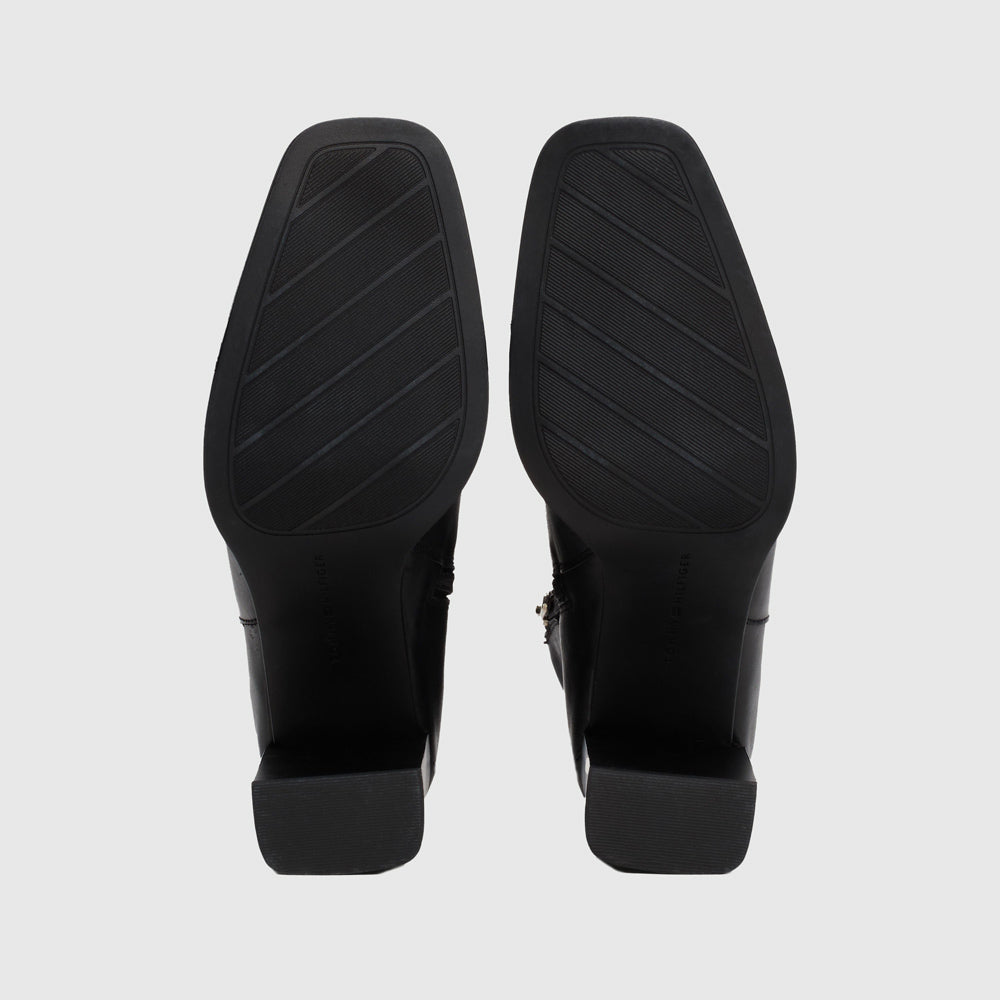 Chain High Heel Bootie - Black