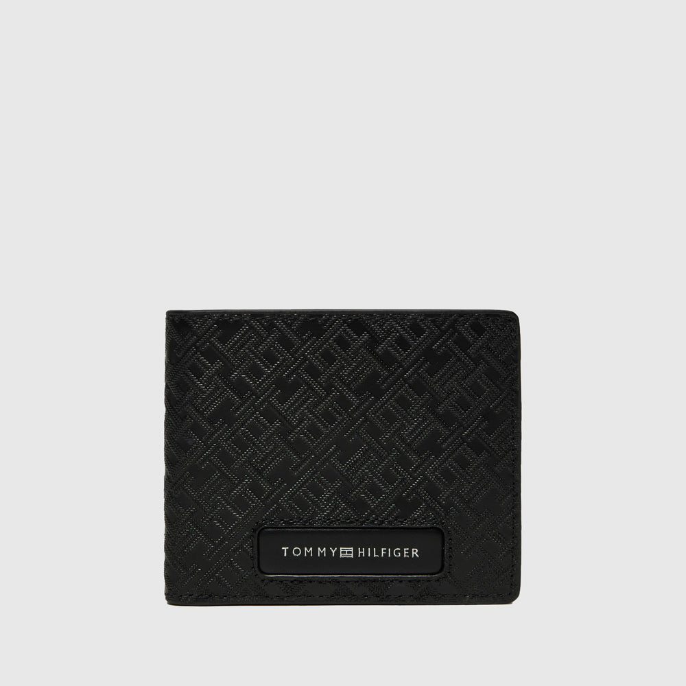 Tommy Hilfiger Monogram Mini Wallet - Black |ThirdBaseUrban