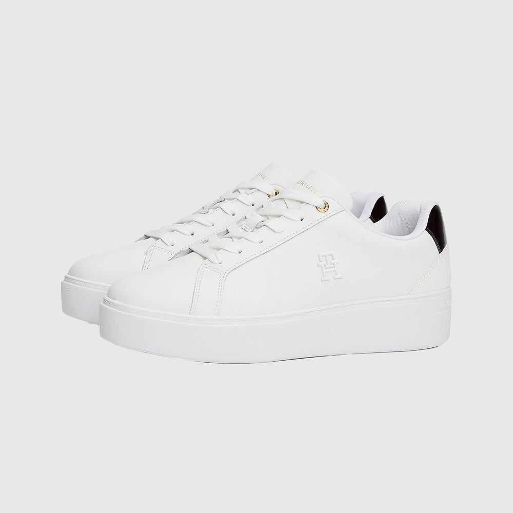 Platform Court Sneaker - White