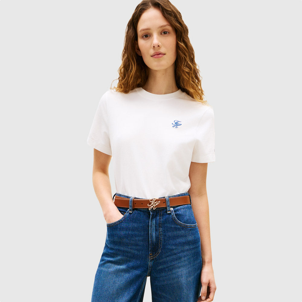 Tommy Hilfiger Script T- Shirt - Ecru |ThirdBaseUrban