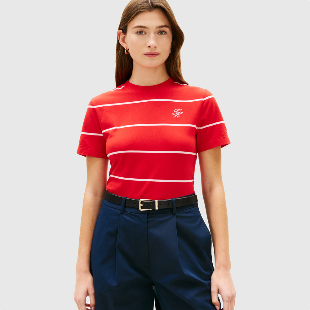 Tommy Hilfiger Script T- Shirt - Red Multi |ThirdBaseUrban