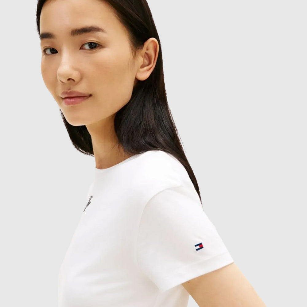 Script Slim T-Shirt - Ecru