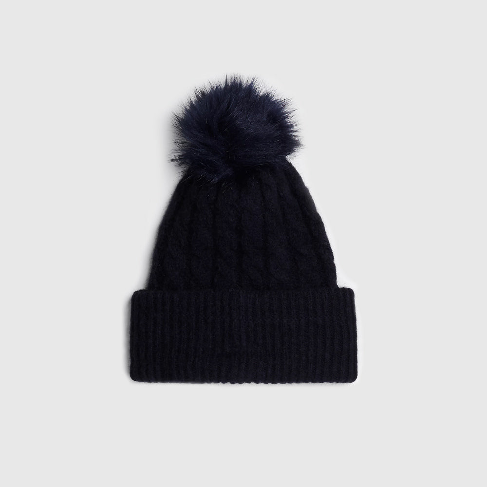 Timeless Cable Beanie - Navy
