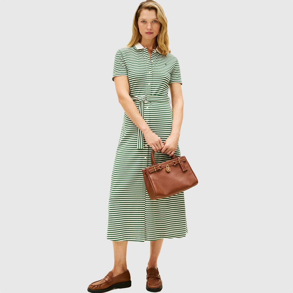 Tommy Hilfiger Tipping Golfer Dress - Olive |ThirdBaseUrban