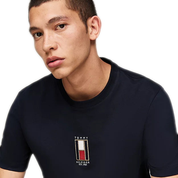 Vertical Flag T-Shirt - Navy