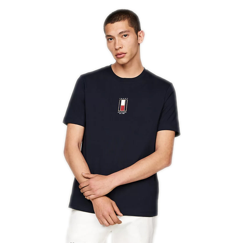 Vertical Flag T-Shirt - Navy