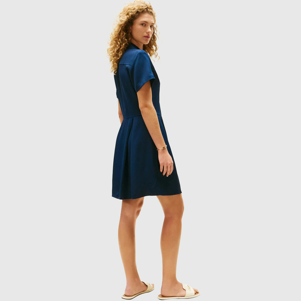 Twill Mini Dress - Navy