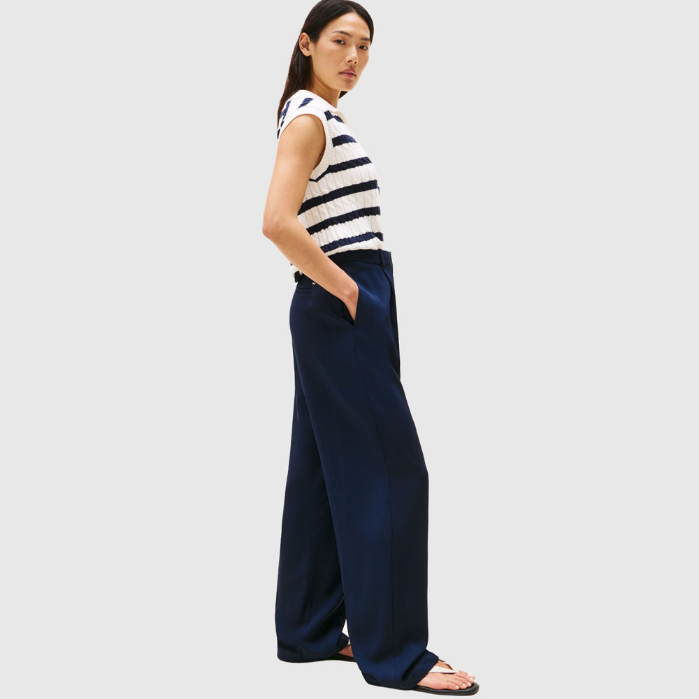 Relaxed Straight Pants - Navy