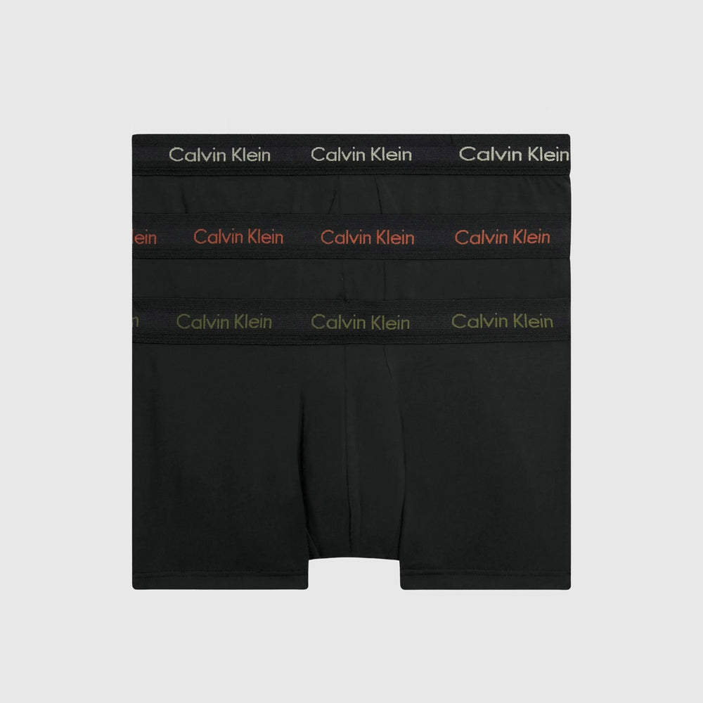 Calvin Klein 3 Pack Low Rise Trunk - Black |ThirdBaseUrban