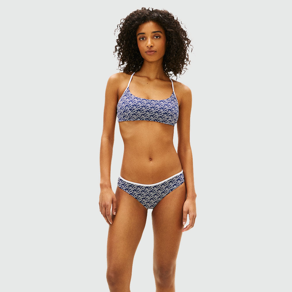 Classic Print Bikini Bottom - Navy