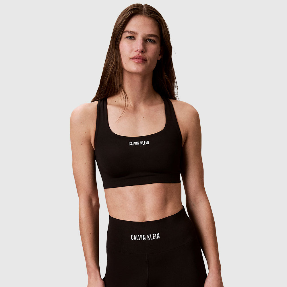 Quick-Dry Medium-Impact Support Bra - Black