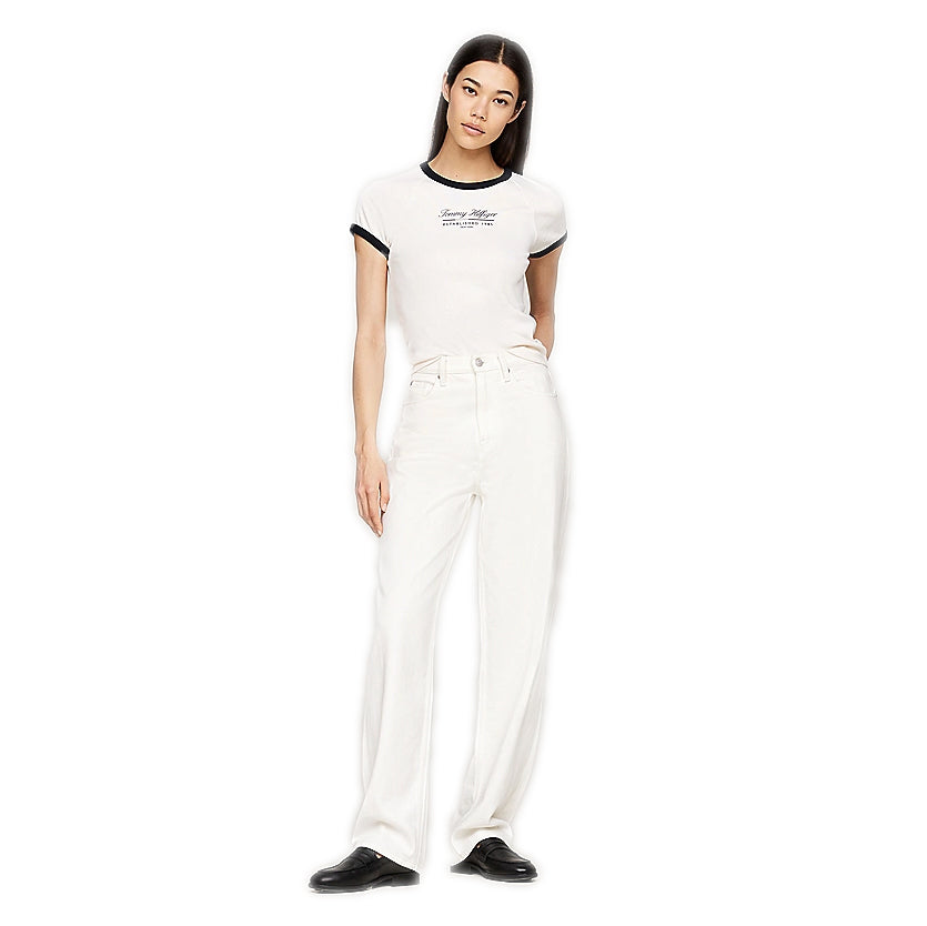 Script Ringer T-Shirt - Off White